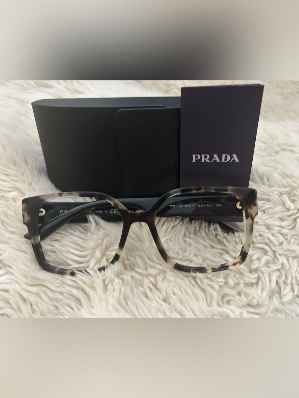 Prada Orchid Tortoise full rim plastic glasses frames ladies large